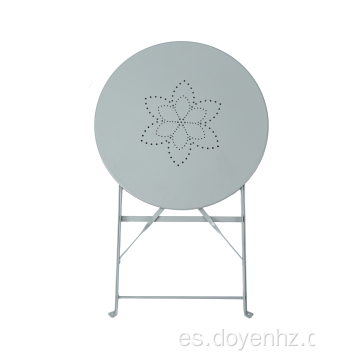 Mesa redonda plegable de metal de 60 cm con estampado de estrellas